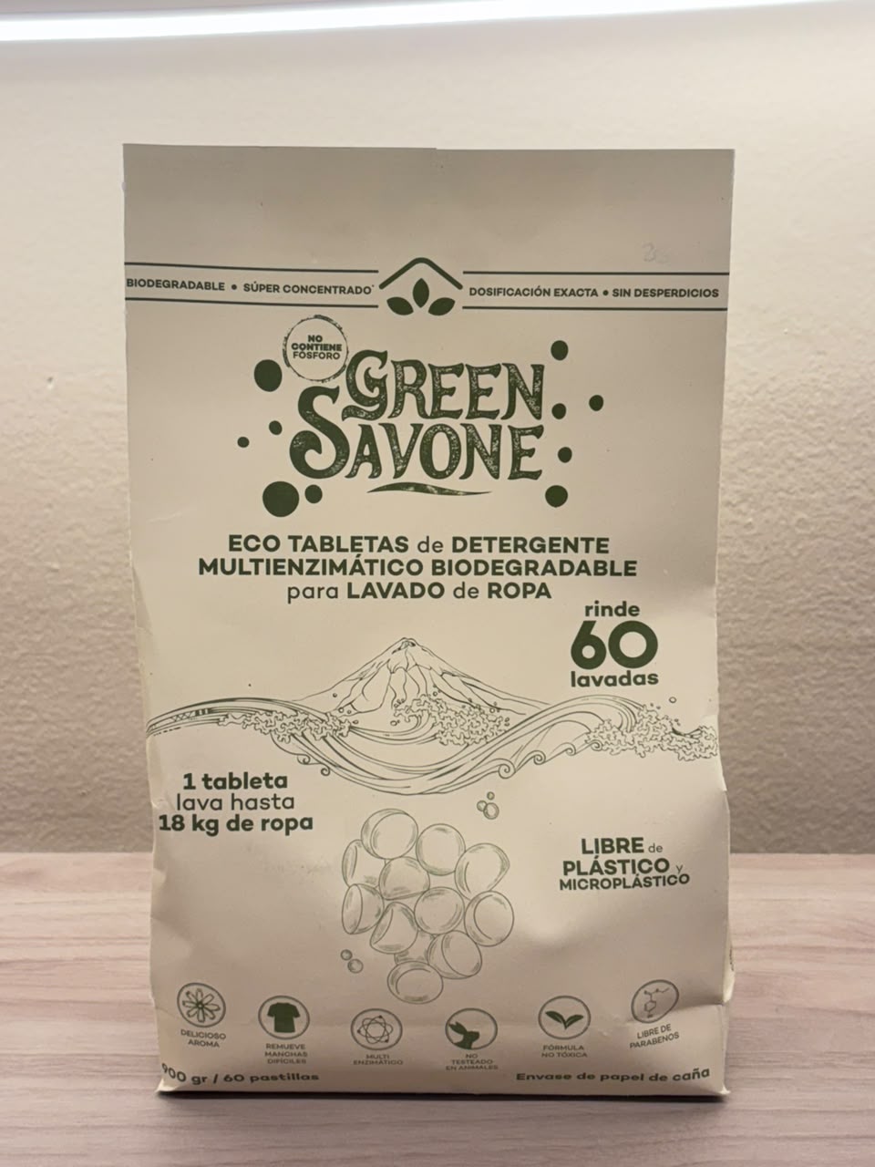 Green savone detergente 60 tabletas