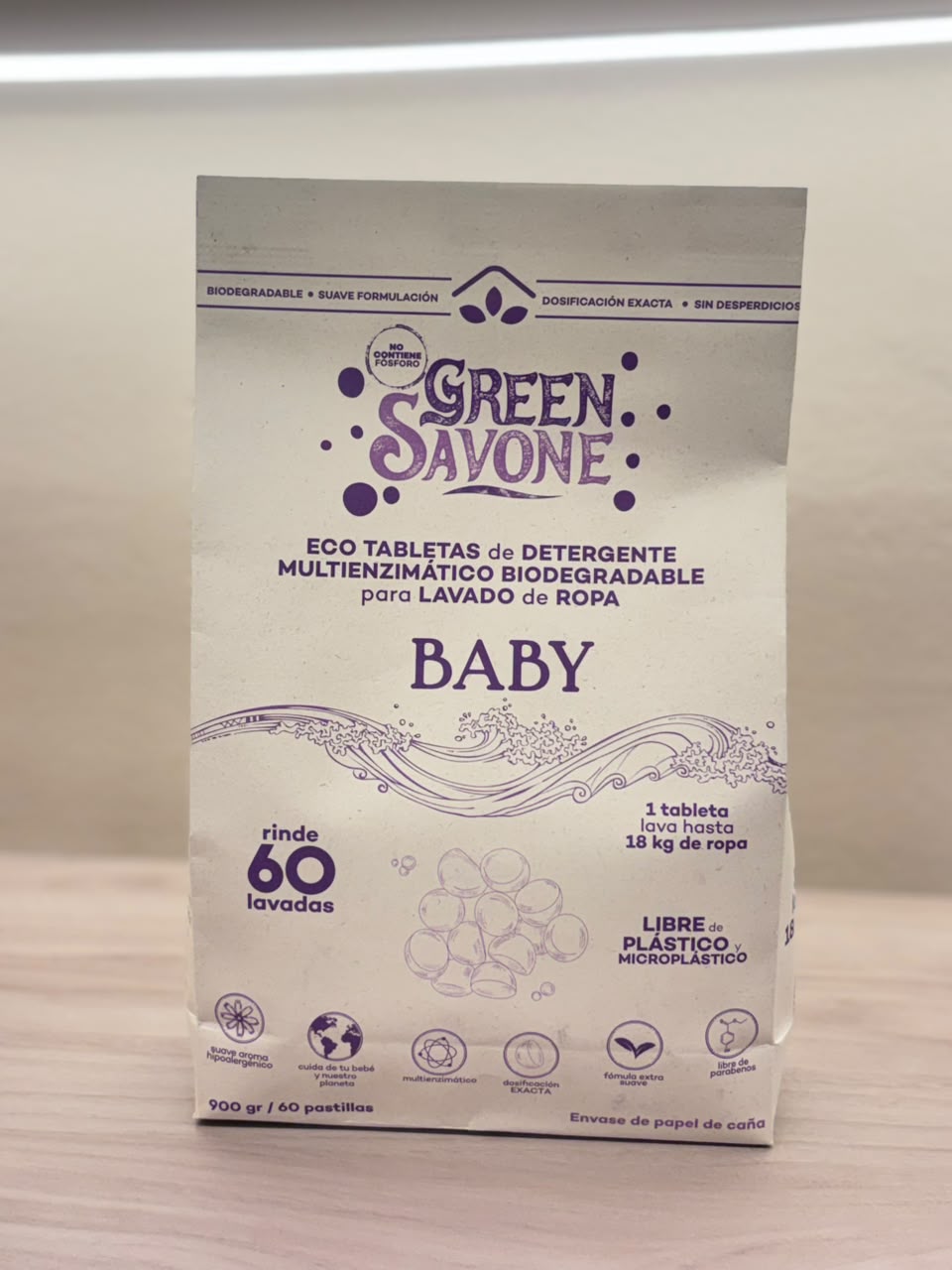 Green savone detergente Baby 60 tabletas