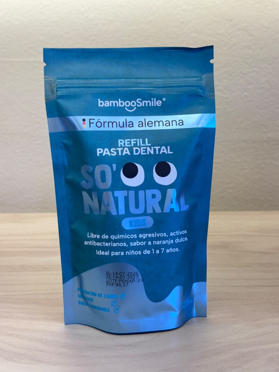 Refill Pasta dental natural kids HaP